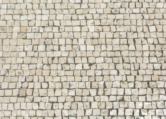 Typical portuguese pavement. Sidewalk in Porto. Portugal.