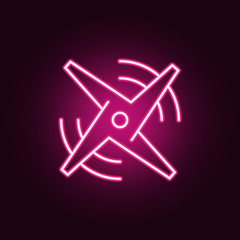 Fototapeta na wymiar propeller icon. Elements of Drones in neon style icons. Simple icon for websites, web design, mobile app, info graphics