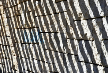 abstract background and shadows in wall