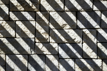 shadows in benches and abstract background
