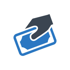 Money giving icon