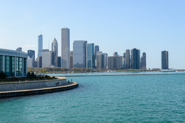 Obraz premium Cityscape of Chicago and lake Michigan