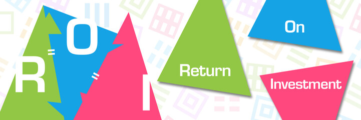 ROI - Return On Investment Colorful Triangle Horizontal 