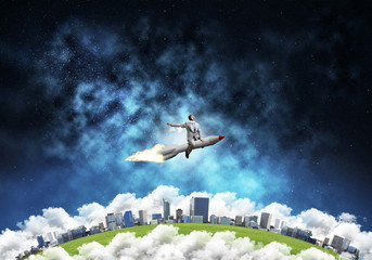 Business success and targets achievement concept.