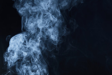 smoke on black background