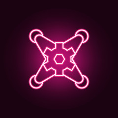 drone icon. Elements of Drones in neon style icons. Simple icon for websites, web design, mobile app, info graphics