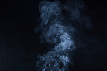 smoke on black background