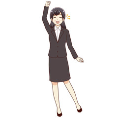 女性 全身 ジャンプ