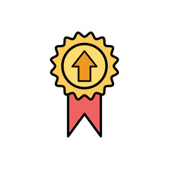 Award flat vector icon sign symbol