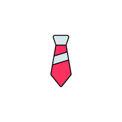 Tie flat vector icon sign symbol