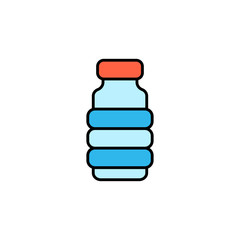 Water bottle flat vector icon sign symbol