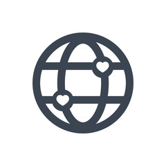 Global charity foundation icon
