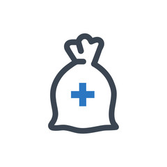Charity for health care icon