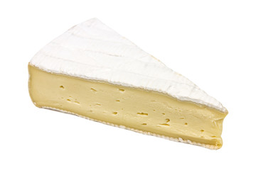 triangle of delicious cheese on white