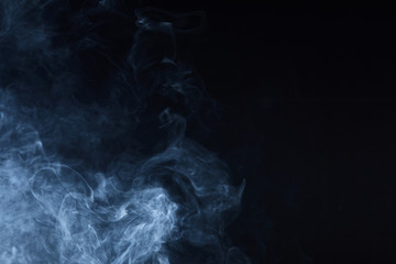 smoke on black background