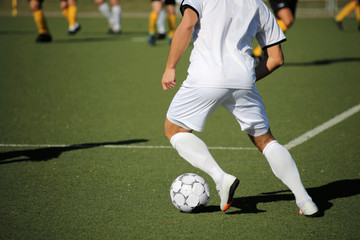 Fußballspieler von hinten, Nahaufnahme