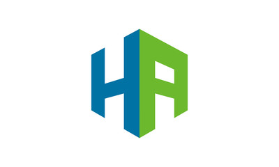Fototapeta na wymiar logo HA design