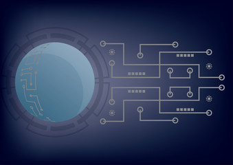 Abstract Digital background.Business growth transformation to digital and Successful financial technology.