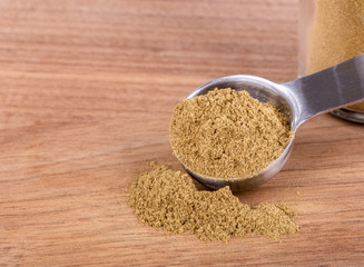 Ground Sage on a Wooden Table