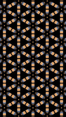 Ornate geometric pattern and abstract colored background