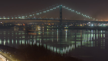 Fototapeta na wymiar Ambassadore Bridge at Night