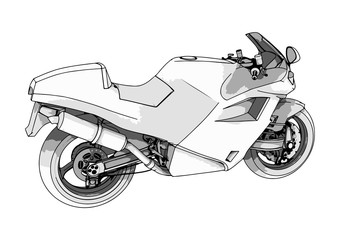 sport motorcycle vector