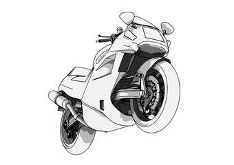 sport motorcycle vector