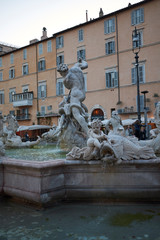 Fototapeta na wymiar Roma, Italy - February 05, 2019 : View of Fontana del Moro