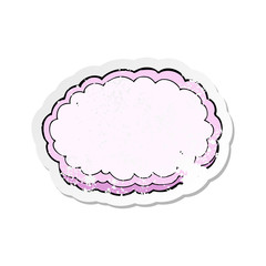 retro distressed sticker of a cartoon decorative cloud