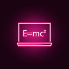 blackboard icon. Elements of Scientifics study in neon style icons. Simple icon for websites, web design, mobile app, info graphics