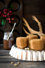 Fototapeta na wymiar Honey cakes with ginseng and cardamom