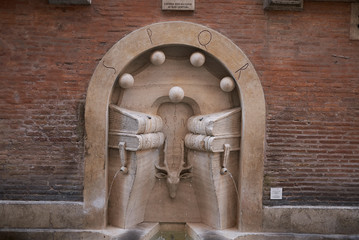 Roma, Italy - February 09, 2019 : View of the Books Fountain