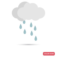 Spring rains color flat icon for web and mobile design