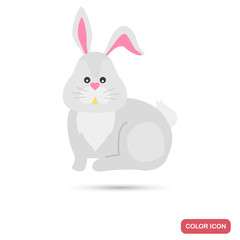 Easter rabir color flat icon for web and mobile design
