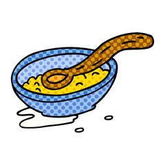 cartoon doodle of a cereal bowl