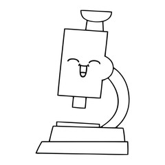 line drawing cartoon microscope