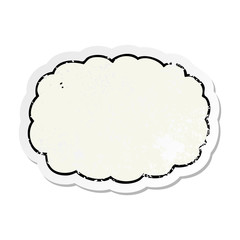 distressed sticker of a cartoon cloud