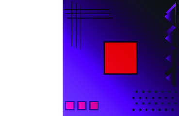 Square icon on purple background