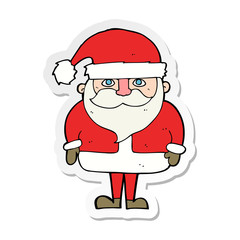 sticker of a cartoon santa claus