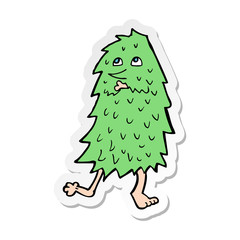sticker of a cartoon monster