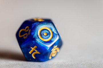 Astrology Dice with symbol of the Sun