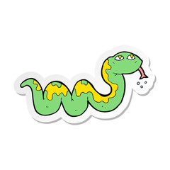 sticker of a cartoon snake