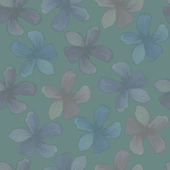 Green spring background of flowers. Vintage texture for fabric, tile, wallpaper and wall decor.