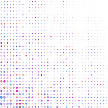 Colored Dots On White Background   