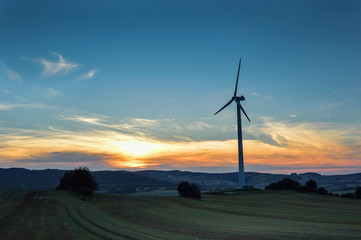 Wind Turbine near Bolkow/Lower Silesia/Poland