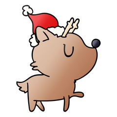 Fototapeta premium christmas gradient cartoon of kawaii deer