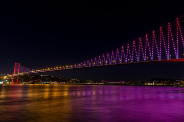 Night view of Bosphorus Bridge, Istanbul