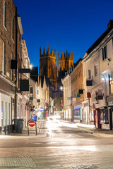 York minster with cityscape