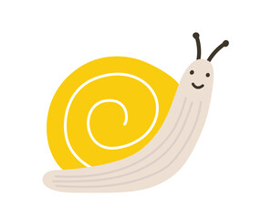Adorable little smiling snail © Good Studio