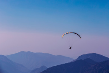 paraglider in the sky